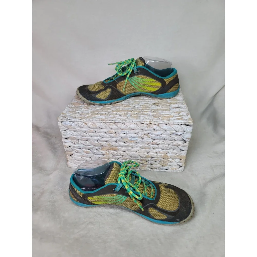 Merrell Pace Glove 2 Barefoot Shoes Minimalist Womens 9 Trail Running Lemon Teal